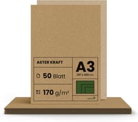 Netuno 50 db Kraft Papír 170g A3 297x420mm Barna Kézműves Papír DIY Kreatív Nyomtatható Vastag Karton Lap Kézimunka 1