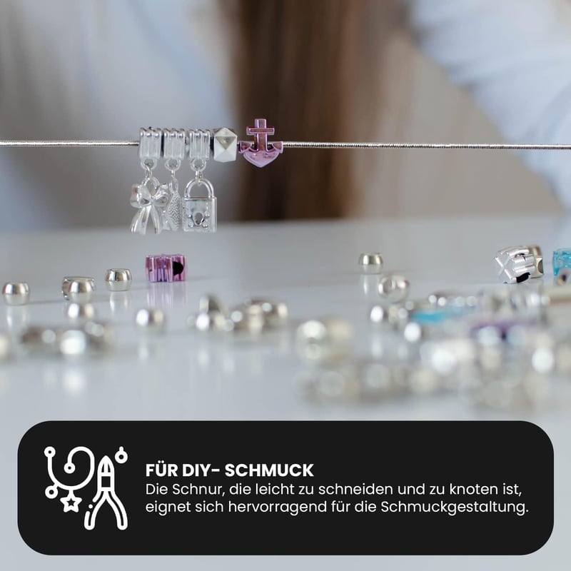 Netuno Arany Gumiszál 9m Ékszerkészítő Fonal 2mm Karkötő Gyöngyözés Rugalmas Zsinór Kreatív Kézműves Kellék
