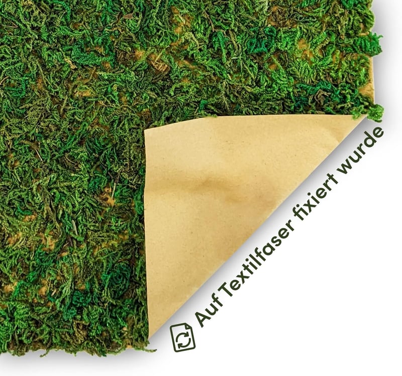 Netuno Moha Lap Zöld A4 297x210mm Természetes Moha Textil Alapon Dekoráció Kézművesség Húsvét Karácsony Virágkötészet
