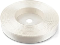 Netuno szatén szalag 12mm x 32m világos ekrü színű dekoratív tekercs kézműveskedéshez esküvőhöz ajándékcsomagoláshoz 1