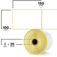 Etichete Termice Netuno Albe 100x150 mm 500 buc/rolă Perforate Autoadezive pentru Expediere, pentru Imprimantă Termică, Logistică, Depozit 10x15 cm 2
