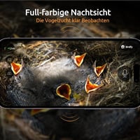 NETVUE Madárház Duál Kamerás 1080P Bambusz Fészekfigyelo Napelemes Valós Idejű Megfigyeléshez 4