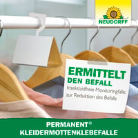 Capcană adezivă pentru molia hainelor Neudorff Permanent - Prinde eficient moliile în dulap și în cameră, acțiune timp de 3 luni, inodoră, fără insecticide, 2 bucăți 6