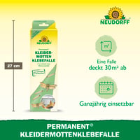 Capcană adezivă pentru molia hainelor Neudorff Permanent - Prinde eficient moliile în dulap și în cameră, acțiune timp de 3 luni, inodoră, fără insecticide, 2 bucăți 3