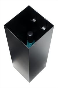 Neustein Fém Esernyőtartó Állvány Modern Dizájn 2 Horoggal és Kivehető Víztálcával Otthonra és Irodába Fekete 15,5x15,5x49 cm 6