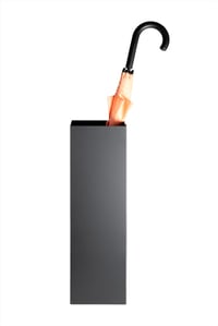 Neustein Fém Esernyőtartó Állvány Modern Dizájn 2 Horoggal és Kivehető Víztálcával Otthonra és Irodába Fekete 15,5x15,5x49 cm 5
