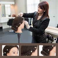 Neverland Beauty Fodrász Gyakorló Fej 71cm Valódi Hajjal Barna + Állvánnyal - Brown 9