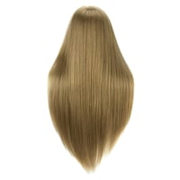 Neverland Beauty & Health 71cm szőke gyakorló fejmodell valódi hajjal, tartóval 9