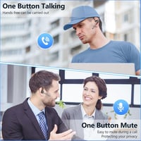 New Bee Bluetooth headset V5.1 kihangosító, 72 óra üzemidő, CVC 8.0 Dual ENC zajszűrő mikrofon, töltőtáskával iPhone Android laptophoz, feke 4