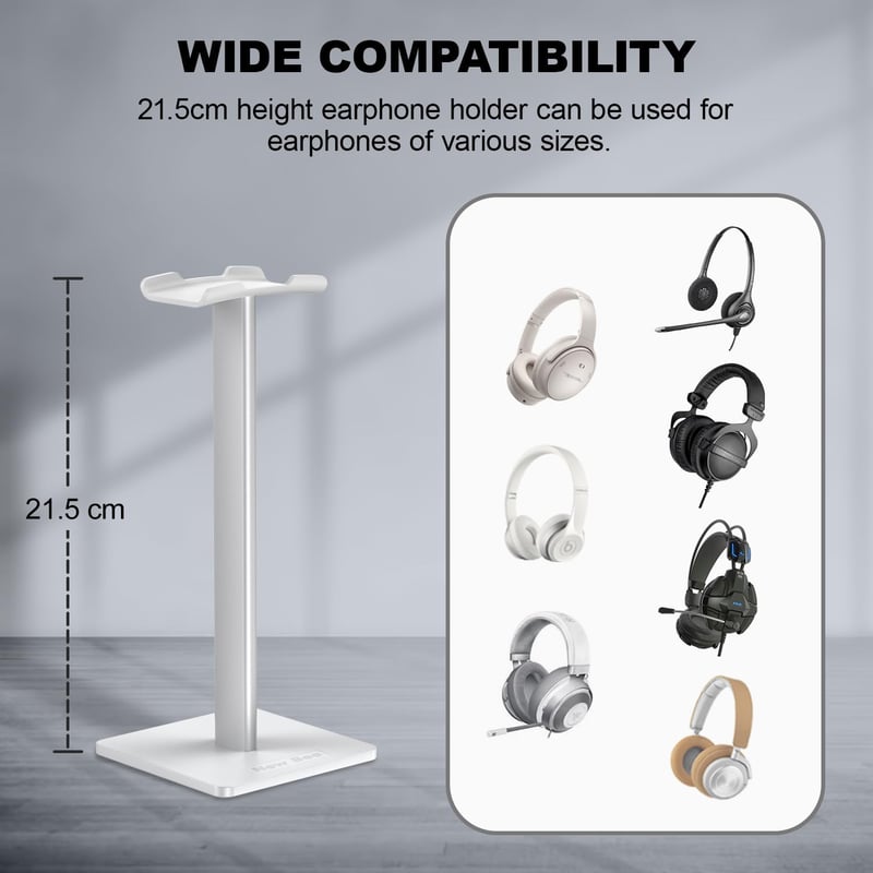 New Bee Univerzális Fejhallgató Tartó Alumínium - Gaming Headset és Over-Ear Fülhallgatóhoz