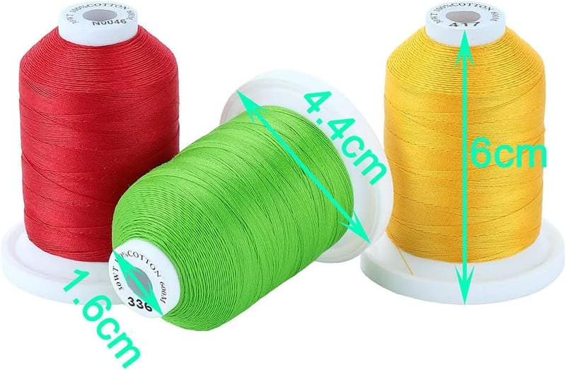 New brothread 12 szín pamutszál 600m quilting varrás hímzéshez