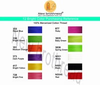New brothread 12 szín pamutszál 600m quilting varrás hímzéshez 7