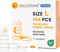 New brothread 144db L típusú (SA155) fehér előfeszített bobbin alsó cérna hímzés varrógéphez 1