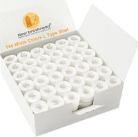 New brothread 144db L típusú (SA155) fehér előfeszített bobbin alsó cérna hímzés varrógéphez 2
