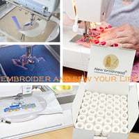 New brothread 144db L típusú (SA155) fehér előfeszített bobbin alsó cérna hímzés varrógéphez 8