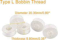 New brothread 144db L típusú (SA155) fehér előfeszített bobbin alsó cérna hímzés varrógéphez 4