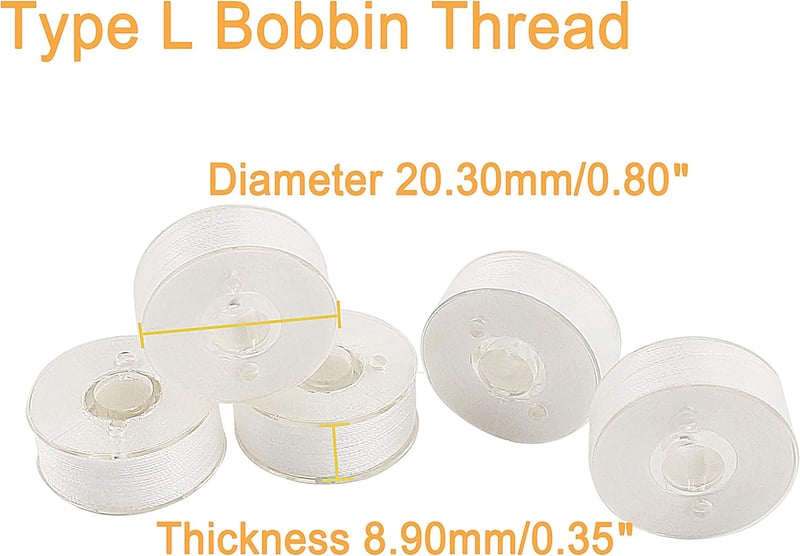 New brothread 144db L típusú (SA155) fehér előfeszített bobbin alsó cérna hímzés varrógéphez
