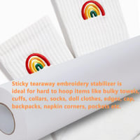 New brothread Öntapadós Tear Away Hímzés Vlies 12" x 10 Yard Tekercs 7