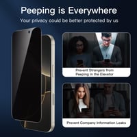 NEW'C 3 ks Ochranné tvrdené sklo na displej pre iPhone 17/17 Pro a iPhone 16 Pro (6,3 palca), Anti-Spy filter proti nahliadaniu z uhla 28 stupňov, jednoduchá inštalácia 5
