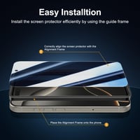 NEW'C 3 ks Ochranné tvrdené sklo na displej pre iPhone 17/17 Pro a iPhone 16 Pro (6,3 palca), Anti-Spy filter proti nahliadaniu z uhla 28 stupňov, jednoduchá inštalácia 3