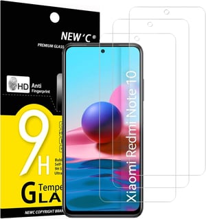 NEW'C kaljeno staklo za zaštitu zaslona za Xiaomi Redmi Note 10 / Note 10 5G - 3 kom.
