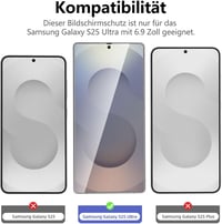 NEW'C edzett üveg képernyővédő Samsung Galaxy S25 Ultra-hoz, 9H (3 db) 2