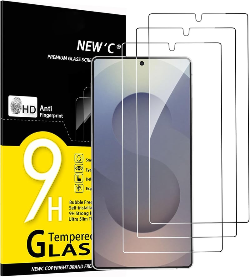 NEW'C edzett üveg képernyővédő Samsung Galaxy S25 Ultra-hoz, 9H (3 db)