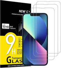 NEW'C 3db Edzett Üveg Képernyővédő iPhone 14, 13, 13 Pro (6,1") - 9H Keménység - 14/13/13 Pro 6,1 Zoll, transparent 1