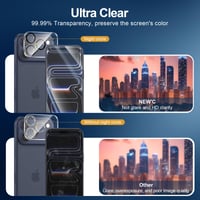 NEW'C 4-dielna súprava pre iPhone 17 Pro Max (6,9 palca) – 2x ochranné tvrdené sklo na displej a 2x ochranná fólia na zadný fotoaparát, s inštalačným nástrojom, HD priehľadnosť 7