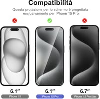 NEW'C iPhone 15 Pro edzett üvegfólia + kameravédő fólia csomag - 4 db 2