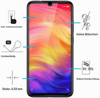 NEW'C Tvrdené sklo na ochranu obrazovky pre Xiaomi Redmi Note 7 / Note 7 Pro / Note 7s - fólia z tvrdeného skla odolná proti poškriabaniu, priehľadná 2