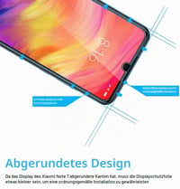 NEW'C Tvrdené sklo na ochranu obrazovky pre Xiaomi Redmi Note 7 / Note 7 Pro / Note 7s - fólia z tvrdeného skla odolná proti poškriabaniu, priehľadná 3