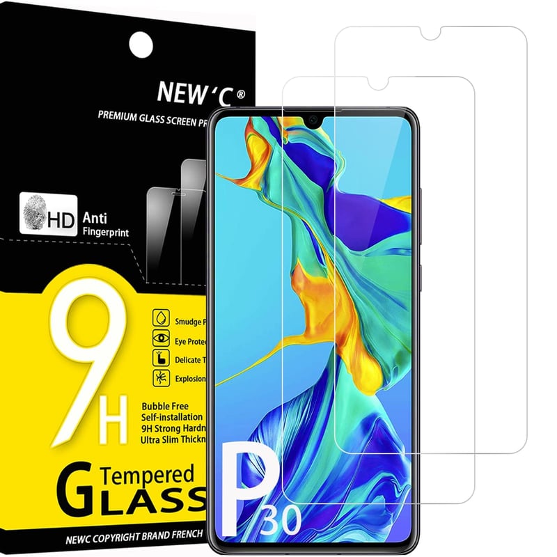 Ochranné tvrdené sklo NEW'C na displej Huawei P30, 9H, 0,33 mm, HD, 2 ks