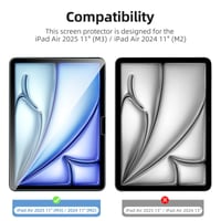 NEW'C iPad Air 11" (M3/M2) edzett üveg kijelzővédő, 9H, 0,33 mm - 2 db 2