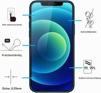 NEW'C iPhone 12 / 12 Pro edzett üveg kijelzővédő 9H, 0,33 mm - 3 db 2