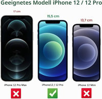 NEW'C iPhone 12 / 12 Pro edzett üveg kijelzővédő 9H, 0,33 mm - 3 db 4