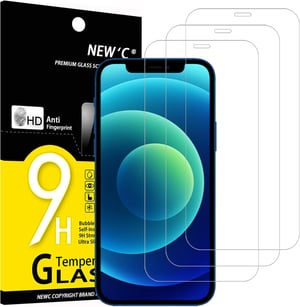 NEW'C iPhone 12 / 12 Pro zaštitno staklo 9H, 0,33 mm - 3 kom.