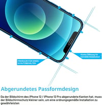 NEW'C iPhone 12 / 12 Pro edzett üveg kijelzővédő 9H, 0,33 mm - 3 db 3