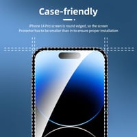 NEW'C iPhone 14 Pro (6,1") Tvrdené sklo na displej – tvrdosť 9H, ultratenké 0,33 mm, odolné proti poškriabaniu, HD, balenie 3 ks 5
