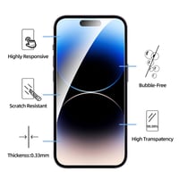 NEW'C iPhone 14 Pro (6,1") Tvrdené sklo na displej – tvrdosť 9H, ultratenké 0,33 mm, odolné proti poškriabaniu, HD, balenie 3 ks 2