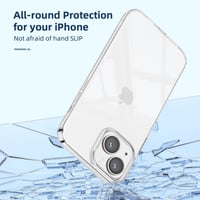 NEW'C silikónový kryt na iPhone 14 + 2 ks tvrdené sklo na displej – priehľadný 5