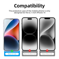NEW'C silikónový kryt na iPhone 14 + 2 ks tvrdené sklo na displej – priehľadný 7