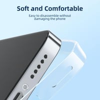NEW'C silikónový kryt na iPhone 14 + 2 ks tvrdené sklo na displej – priehľadný 6