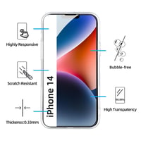NEW'C silikónový kryt na iPhone 14 + 2 ks tvrdené sklo na displej – priehľadný 2