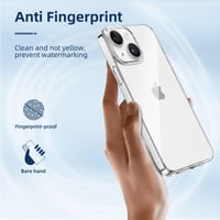 NEW'C silikónový kryt na iPhone 14 + 2 ks tvrdené sklo na displej – priehľadný 4