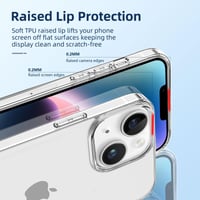NEW'C silikónový kryt na iPhone 14 + 2 ks tvrdené sklo na displej – priehľadný 3