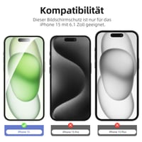 Folie de protecție din sticlă securizată și protecție pentru cameră New'C pentru iPhone 15 2