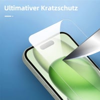 Folie de protecție din sticlă securizată și protecție pentru cameră New'C pentru iPhone 15 6