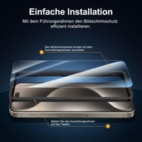 NEW'C tvrdené sklo na displej iPhone 15 Pro Max 9H, s aplikačným nástrojom - 3 ks 3