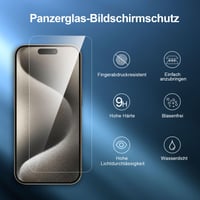 NEW'C tvrdené sklo na displej iPhone 15 Pro Max 9H, s aplikačným nástrojom - 3 ks 4